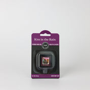 Bridgewater Candle Auto Vent Clip-Kiss in the Rain in purple packaging.
