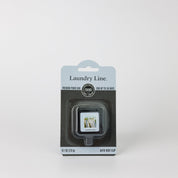 Bridgewater Candle Auto Vent Clip-Laundry Line in packaging designed to freshen a vehicle for up to 30 days.