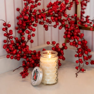Holiday Collection Glass Votive Candle - Comfort & Joy
