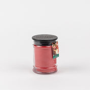 The Bridgewater Candle Company Christmas Bliss 8oz Holiday Jar Candle features a red jar, black lid, and festive tag, showcasing its signature scent against a plain white background.