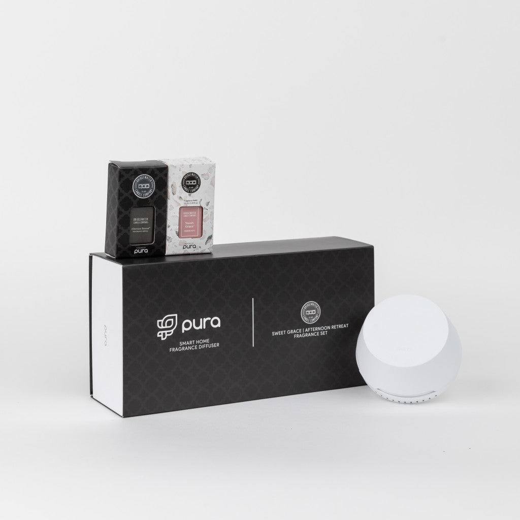 PURA + Bridgewater Smart Home Diffuser Set with Sweet Grace and Afternoon Retreat