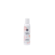The Bridgewater Candle Company Sweet Grace Wrinkle Release Spray comes in a white bottle with a white cap and features pink and gray circles—ideal as a clothes spray to refresh fabrics, shown against a plain white background.