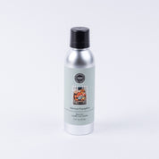 A silver Harvest Pumpkin Non-Aerosol Room Spray by Bridgewater Candle Company stands upright on a plain white background. The black-capped, eco-friendly bottle features small pumpkins in a basket on the label.