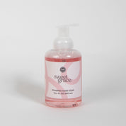 A clear plastic pump bottle of Bridgewater Candle Company Sweet Grace Foaming Hand Soap (16.6 fl oz/490 mL), infused with moisturizing aloe and oriental fragrance, is shown on a plain white background.