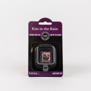 Bridgewater Candle Company’s Kiss in the Rain Auto Vent Clip features black packaging with a romantic couple kissing in the rain. Enjoy up to 30 days of freshness with this car air freshener.