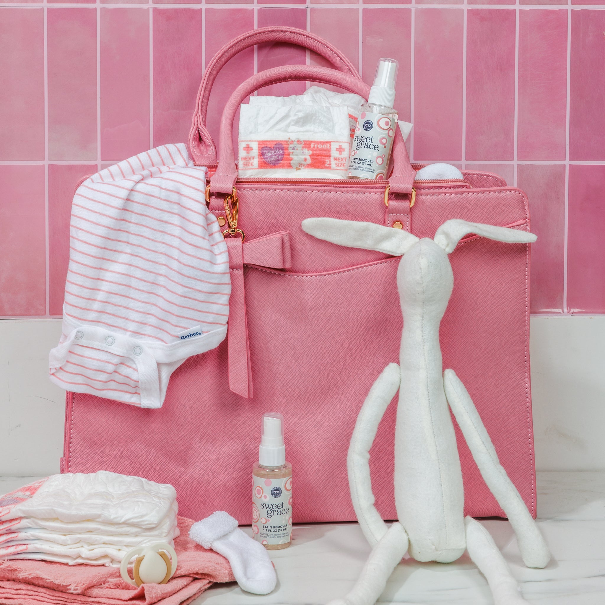 grace travel satchel toiletry bag Mary Cotton Kit Made in United States Tropical Dream Clear Toiletry with